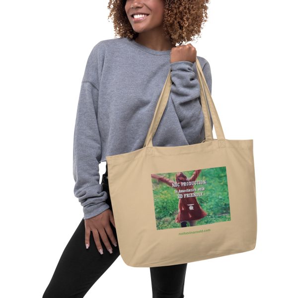 Lemon verbena  Large Organic Tote Bag - Image 2