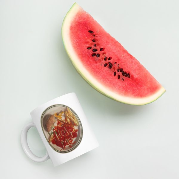 Help Me White Glossy Diner Mug - Image 4